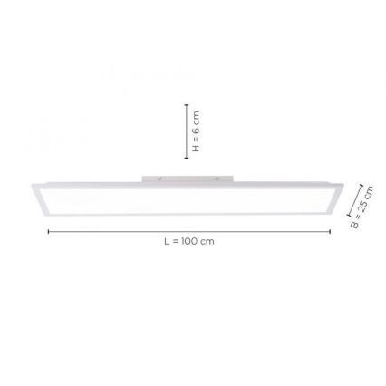 Leuchten Direkt 12204-16 - LED panel overflademonteret FLAT LED/24W/230V