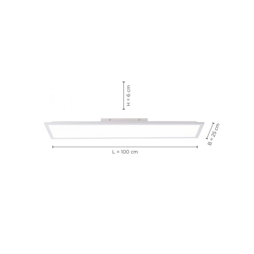 Leuchten Direkt 12204-16 - LED panel overflademonteret FLAT LED/24W/230V