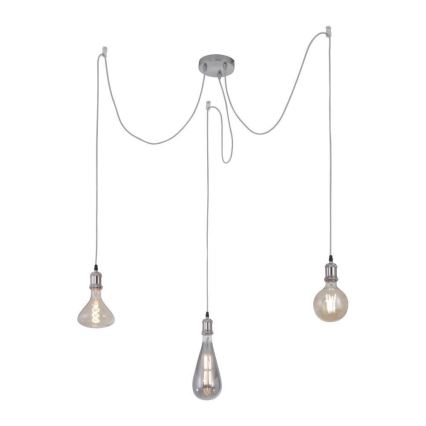 Leuchten Direkt 13571-55 - Pendel DIY 3xE27/60W/230V edderkop mat krom