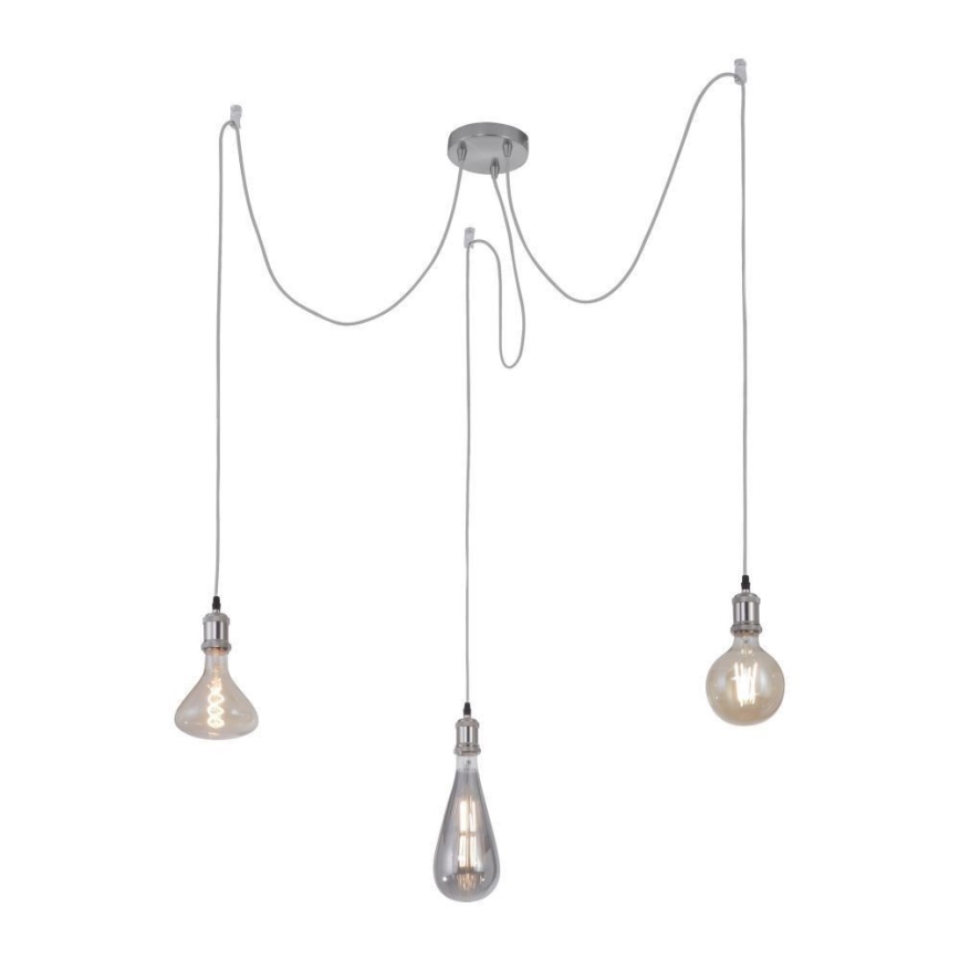 Leuchten Direkt 13571-55 - Pendel DIY 3xE27/60W/230V edderkop mat krom