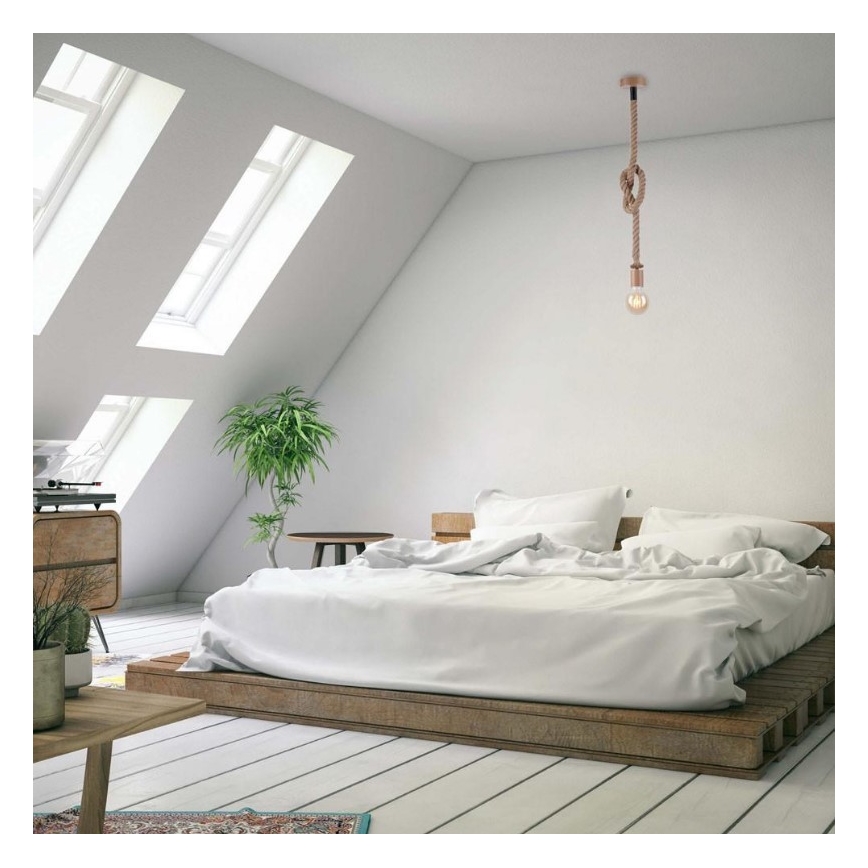 Leuchten Direkt 13572-79 - Pendel DIY 1xE27/10W/230V brun