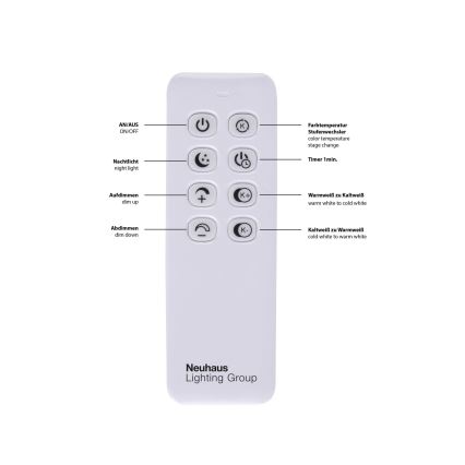 Leuchten Direkt 14017-55 - LED loftlampe dæmpbar IVEN 2xLED/20W/230V + fjernbetjening