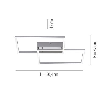 Leuchten Direkt 14018-55 - LED loftlampe dæmpbar IVEN 2xLED/15W/230V + fjernbetjening