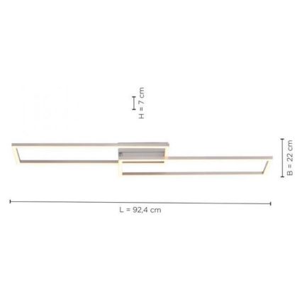 Leuchten Direkt 14023-55 - LED loftlampe dæmpbar IVEN 2xLED/15,1W/230V