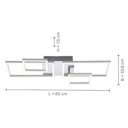 Leuchten Direkt 14030-55 - LED loftlampe IVEN 2xLED/12W/230V + 2xLED/5,5W