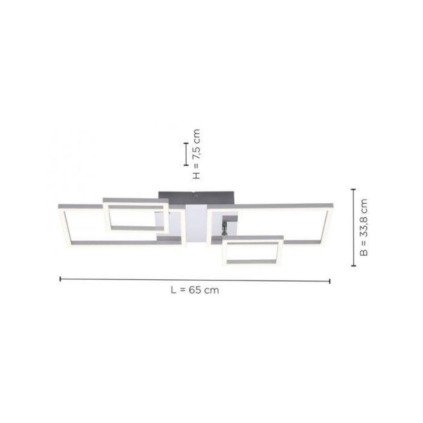 Leuchten Direkt 14030-55 - LED loftlampe IVEN 2xLED/12W/230V + 2xLED/5,5W