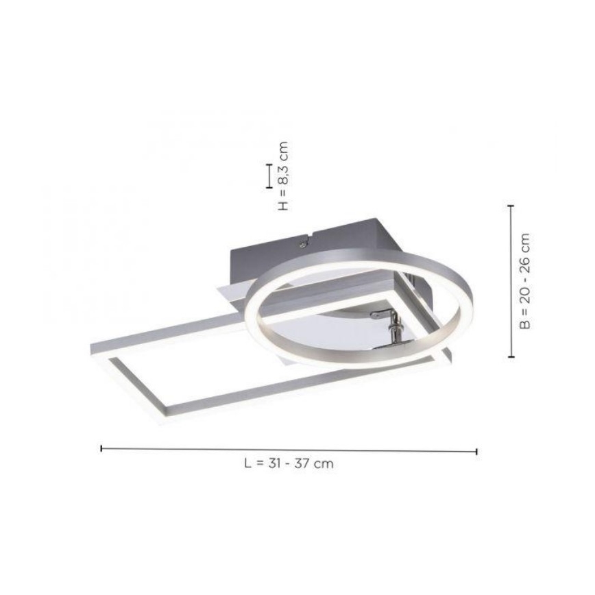 Leuchten Direkt 14031-55 - LED loftlampe IVEN LED/18W/230V