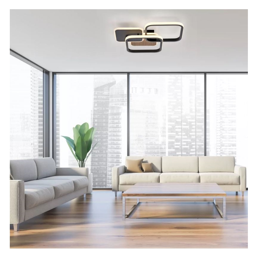 Leuchten Direkt 14117-78 - LED loftlampe SEVENT LED/36W/230V sort/brun