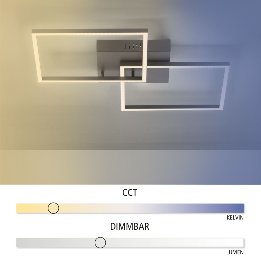 Leuchten Direkt 14141-18 - LED loftlampe dæmpbar IVEN 2xLED/13,5W/230V + fjernbetjening