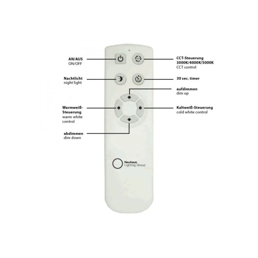 Leuchten Direkt 14227-16 - LED loftlampe dæmpbar JONAS LED/22W/230V 3000-5000K + fjernbetjening