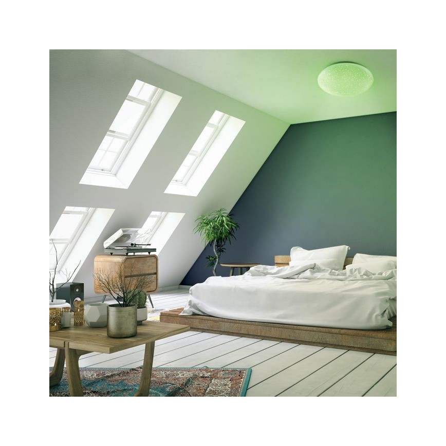 Leuchten Direkt 14241-16 - LED loftlampe dæmpbar RGB-farver SKYLER LED/5,6W/230V + fjernbetjening