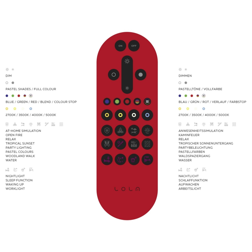 Leuchten Direkt 14281-16 - LED loftlampe dæmpbar RGB-farver NAOMI LED/51,8W/230V Tuya + fjernbetjening