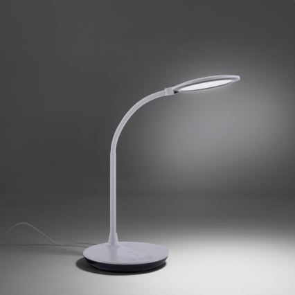 Leuchten Direkt 14416-18 - LED bordlampe med trådløs opladning og touch-funktion dæmpbar ASTRID LED/5W/230V 3000/4000/5500K + USB