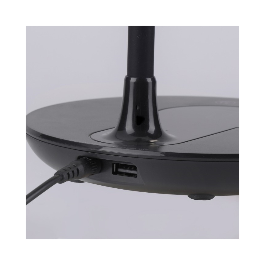 Leuchten Direkt 14416-18 - LED bordlampe med trådløs opladning og touch-funktion dæmpbar ASTRID LED/5W/230V 3000/4000/5500K + USB