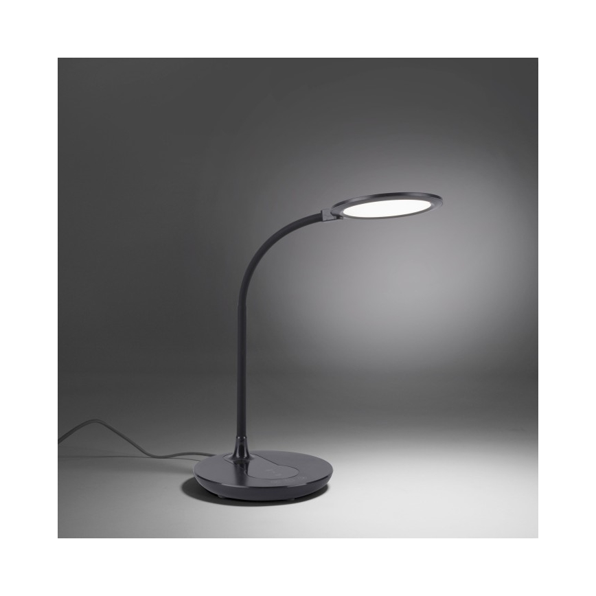 Leuchten Direkt 14416-18 - LED bordlampe med trådløs opladning og touch-funktion dæmpbar ASTRID LED/5W/230V 3000/4000/5500K + USB