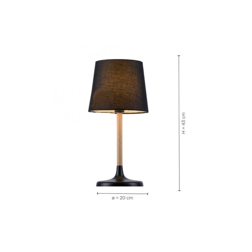 Leuchten Direkt 14423-18 - Bordlampe NIMA 1xE14/40W/230V sort