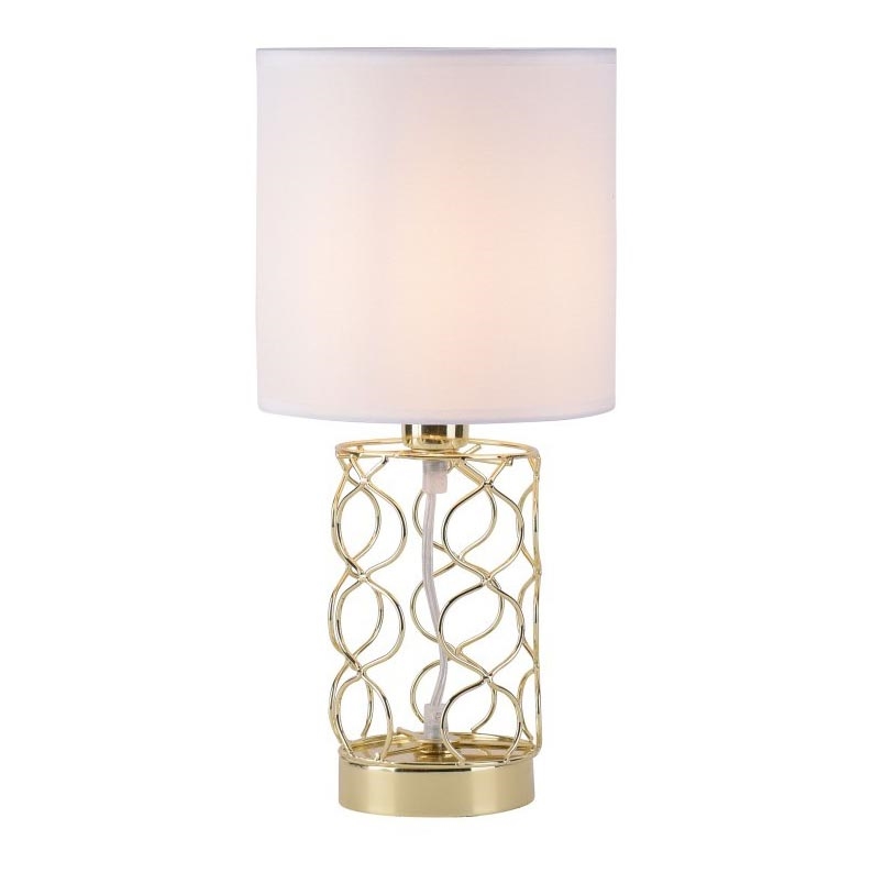 Leuchten Direkt 14615-12 - Bordlampe DEVA 1xE14/40W/230V guldfarvet