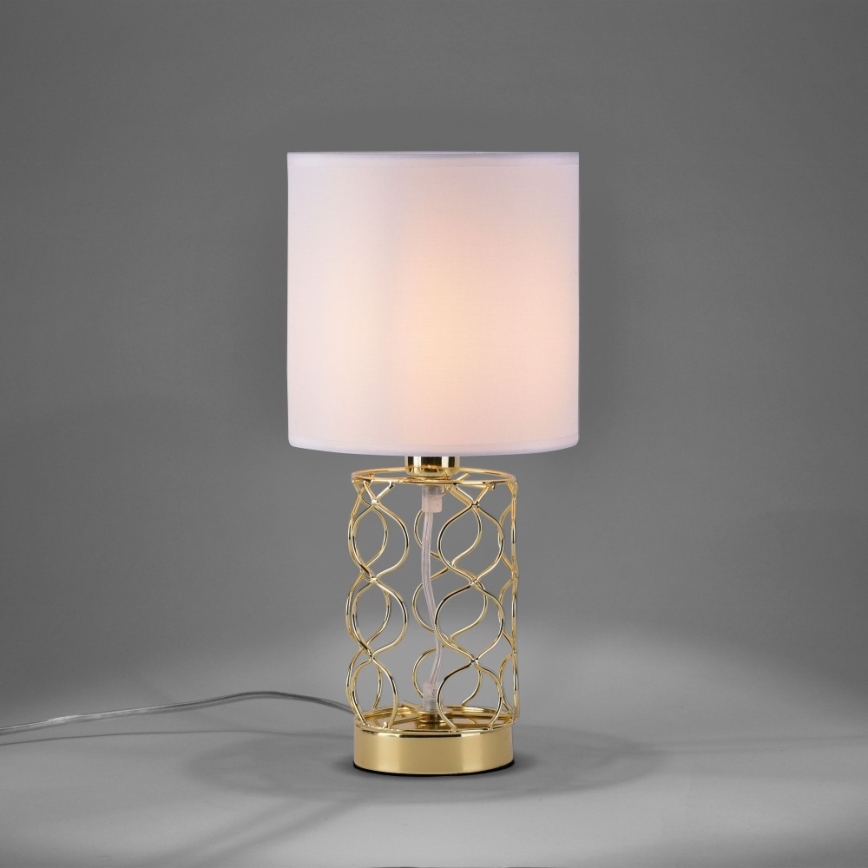 Leuchten Direkt 14615-12 - Bordlampe DEVA 1xE14/40W/230V guldfarvet