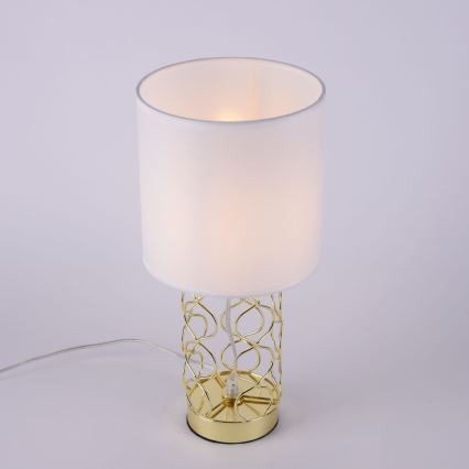 Leuchten Direkt 14615-12 - Bordlampe DEVA 1xE14/40W/230V guldfarvet