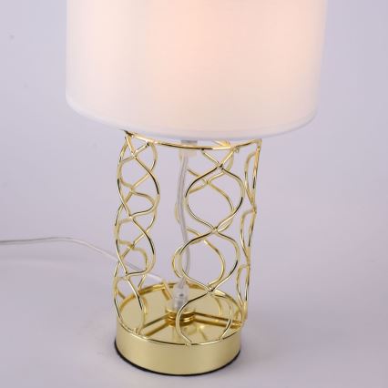 Leuchten Direkt 14615-12 - Bordlampe DEVA 1xE14/40W/230V guldfarvet