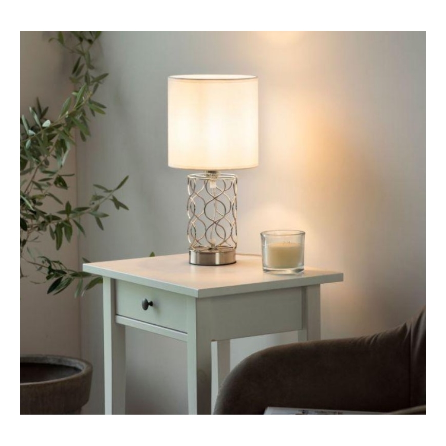 Leuchten Direkt 14615-55 - Bordlampe DEVA 1xE14/40W/230V mat krom