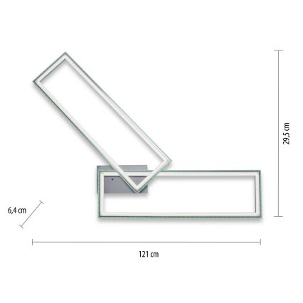 Leuchten Direkt 14635-55 - LED loftlampe dæmpbar RGB-farver FELIX 34,5W/230V