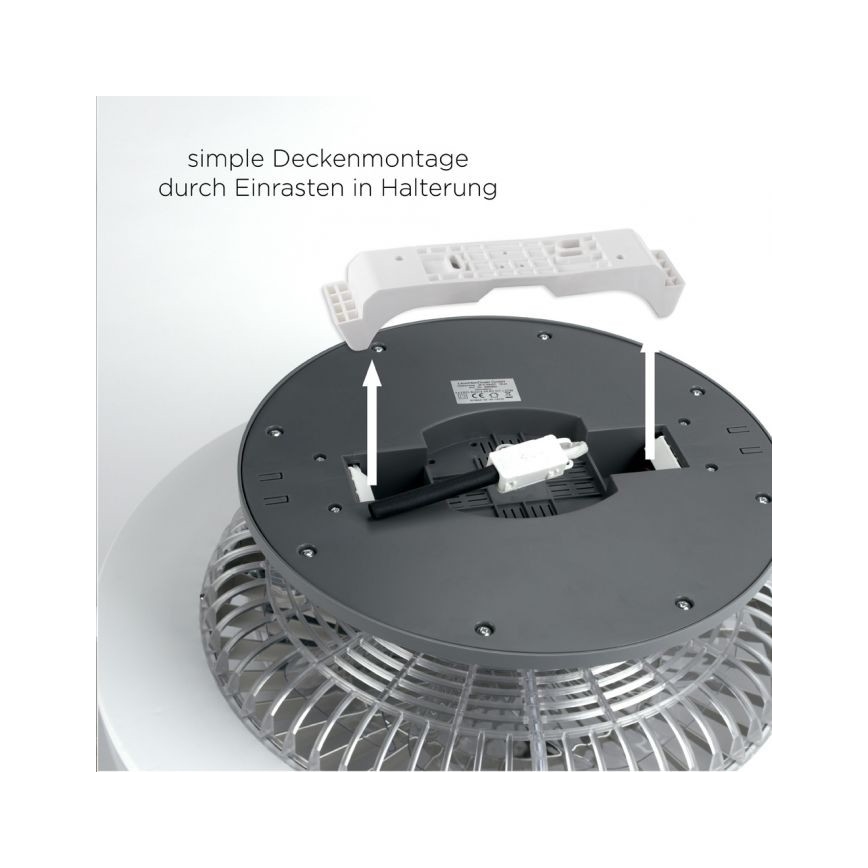 Leuchten Direkt 14645-55 - LED lampe med ventilator LEONARD LED/27W/230V