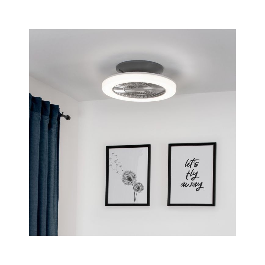 Leuchten Direkt 14645-55 - LED lampe med ventilator LEONARD LED/27W/230V