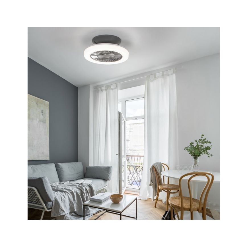 Leuchten Direkt 14645-55 - LED lampe med ventilator LEONARD LED/27W/230V
