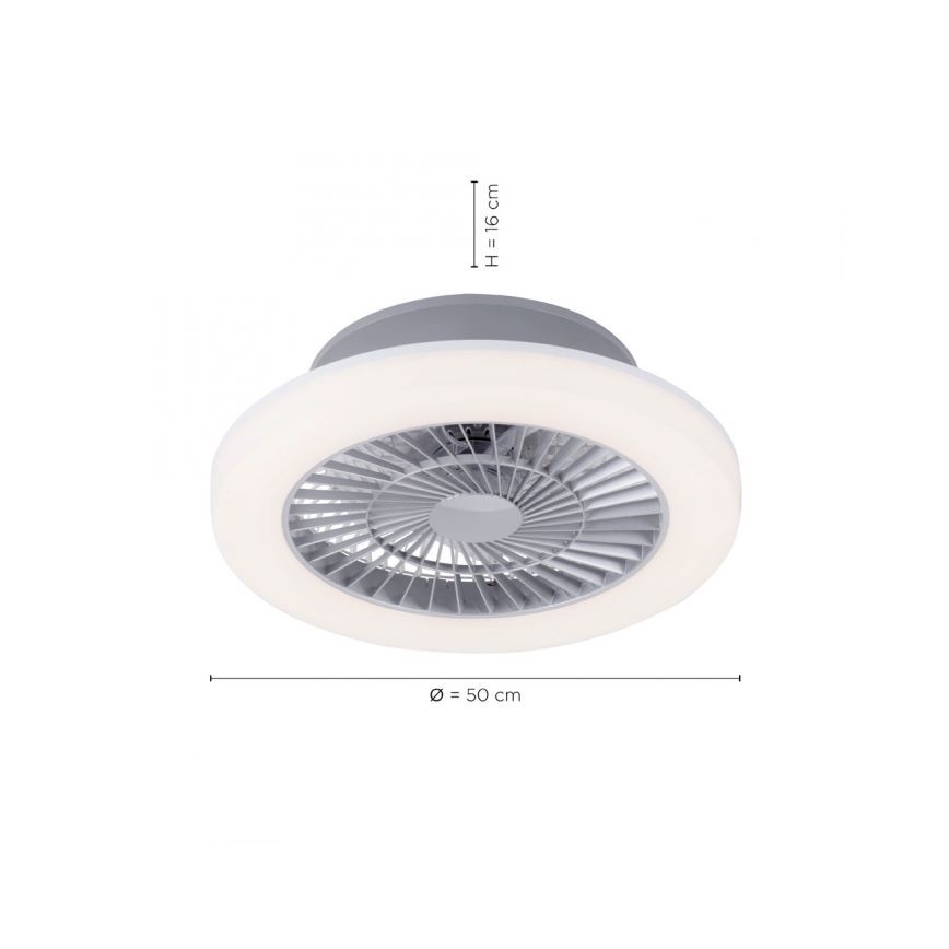 Leuchten Direkt 14645-55 - LED lampe med ventilator LEONARD LED/27W/230V