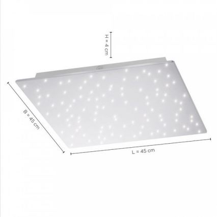 Leuchten Direkt 14671-55 - LED loftlampe dæmpbar SPARKLE LED/18W/230V 2700-5000K + fjernbetjening