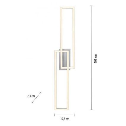 Leuchten Direkt 14691-55 - LED loftlampe dæmpbar IVEN 2xLED/18W/230V