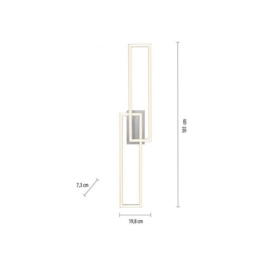 Leuchten Direkt 14691-55 - LED loftlampe dæmpbar IVEN 2xLED/18W/230V