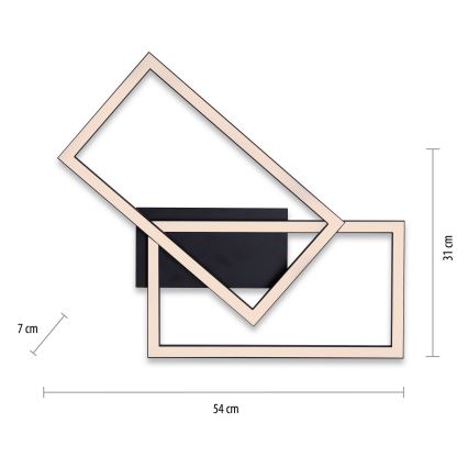 Leuchten Direkt 14692-18 - LED loftlampe dæmpbar IVEN LED/36W/230V