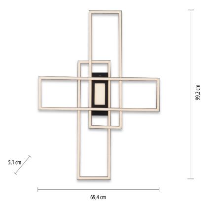 Leuchten Direkt 14693-18 - LED loftlampe dæmpbar ASMIN LED/48W/230V + fjernbetjening