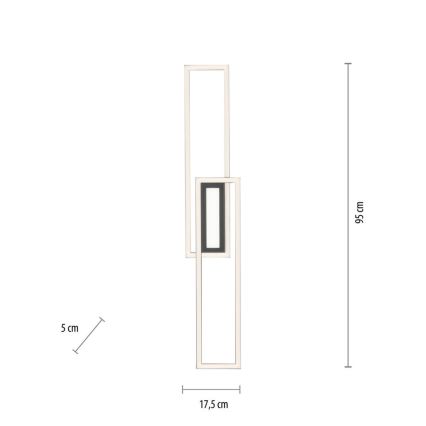 Leuchten Direkt 14696-18 - LED loftlampe dæmpbar ASMIN LED/45W/230V