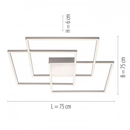 Leuchten Direkt 14713-55 - LED loftlampe dæmpbar ASMIN LED/45W/230V + fjernbetjening