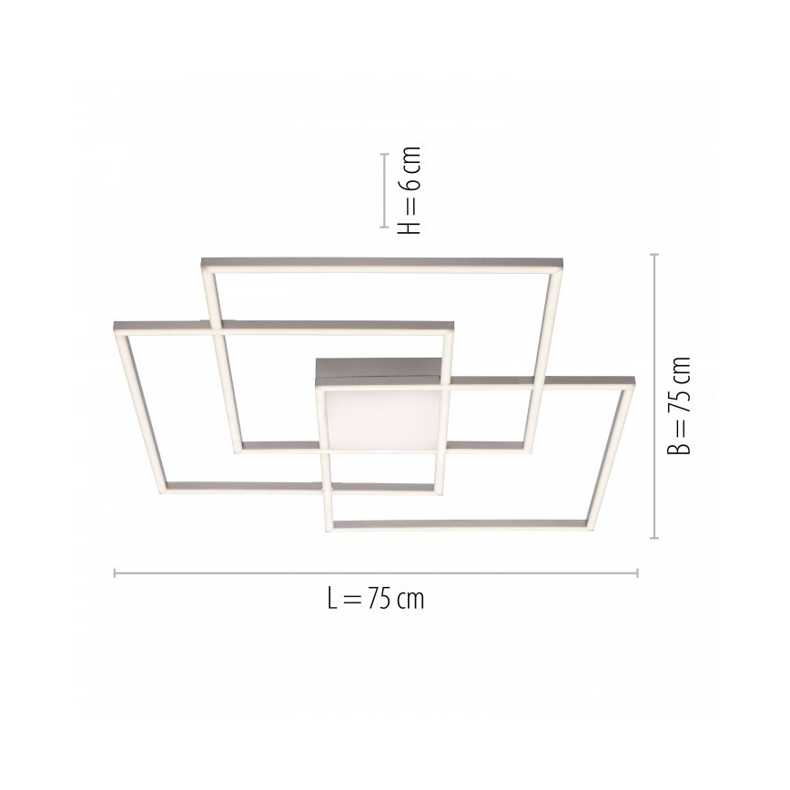 Leuchten Direkt 14713-55 - LED loftlampe dæmpbar ASMIN LED/45W/230V + fjernbetjening