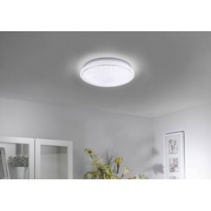 Leuchten Direkt 14743-16 - LED loftlampe dæmpbar RGB-farver JUPI LED/28W/230V Tuya 2700-5000K + fjernbetjening