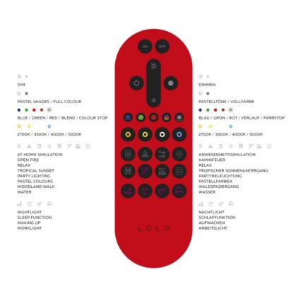 Leuchten Direkt 14743-16 - LED loftlampe dæmpbar RGB-farver JUPI LED/28W/230V Tuya 2700-5000K + fjernbetjening