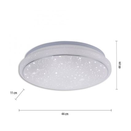 Leuchten Direkt 14743-16 - LED loftlampe dæmpbar RGB-farver JUPI LED/28W/230V Tuya 2700-5000K + fjernbetjening