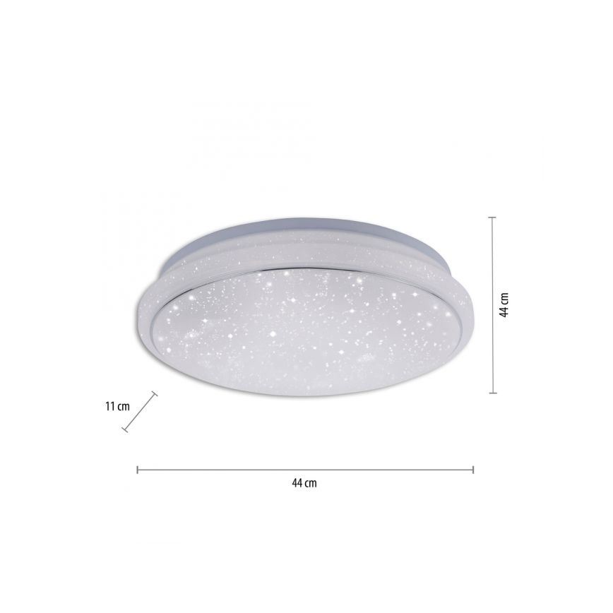 Leuchten Direkt 14743-16 - LED loftlampe dæmpbar RGB-farver JUPI LED/28W/230V Tuya 2700-5000K + fjernbetjening