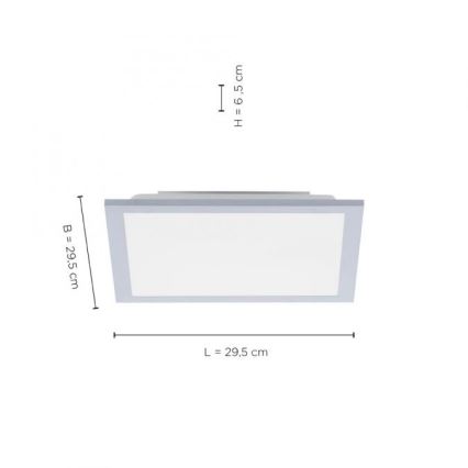 Leuchten Direkt 14750-21 - LED loftlampe FLAT LED/12W/230V