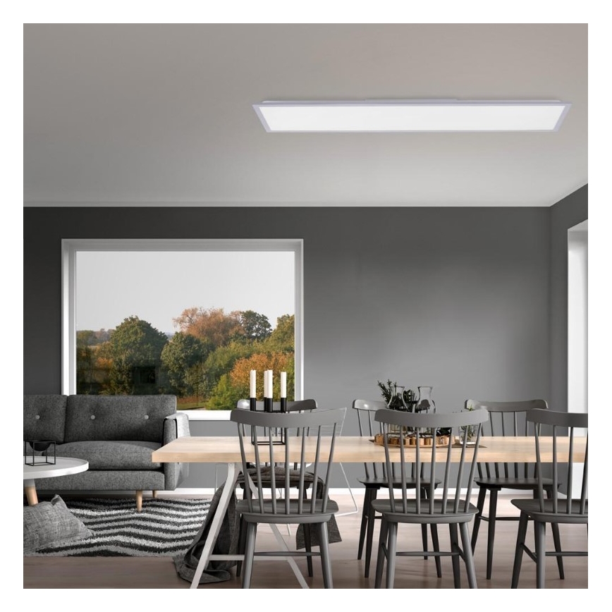 Leuchten Direkt 14757-21- LED panel overflademonteret dæmpbart FLAT LED/36W/230V 2700-5000K sølvfarvet + fjernbetjening