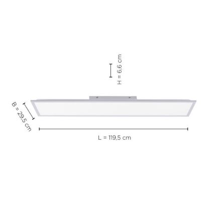 Leuchten Direkt 14757-21- LED panel overflademonteret dæmpbart FLAT LED/36W/230V 2700-5000K sølvfarvet + fjernbetjening