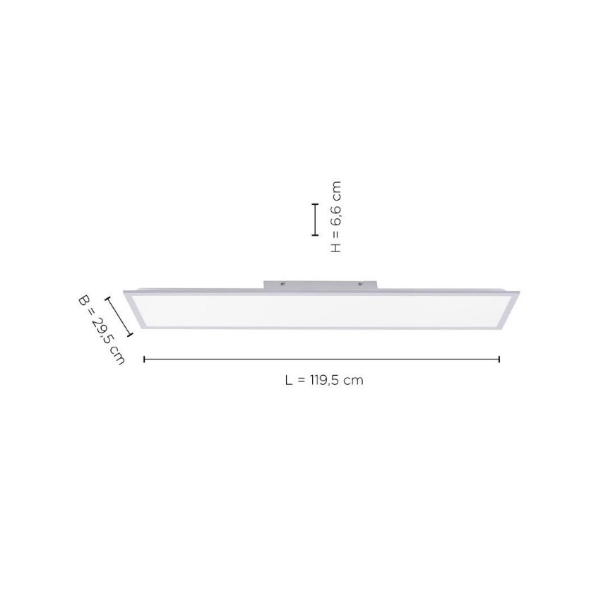 Leuchten Direkt 14757-21- LED panel overflademonteret dæmpbart FLAT LED/36W/230V 2700-5000K sølvfarvet + fjernbetjening
