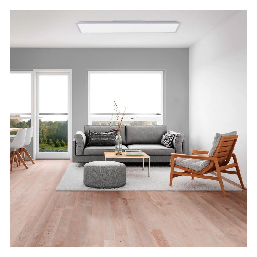 Leuchten Direkt 14757-21- LED panel overflademonteret dæmpbart FLAT LED/36W/230V 2700-5000K sølvfarvet + fjernbetjening