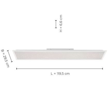 Leuchten Direkt 14762-16 - LED lampe dæmpbar STARRYFLAT LED/36W/230V + fjernbetjening