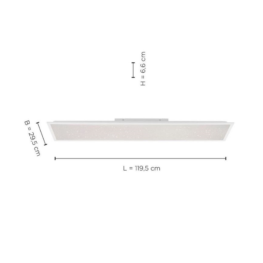 Leuchten Direkt 14762-16 - LED lampe dæmpbar STARRYFLAT LED/36W/230V + fjernbetjening