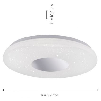 Leuchten Direkt 14822-17 - LED loftlampe med sensor til badeværelse LAVINIA LED/40W/230V IP44